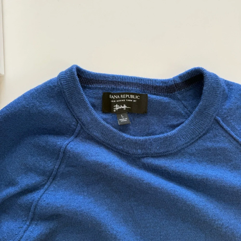 Banana Republic ITALIAN MERINO CREW-NECK SWEATER L